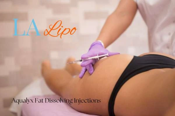 Woman having fat dissolving injections Greater London (Bromley) on thighs