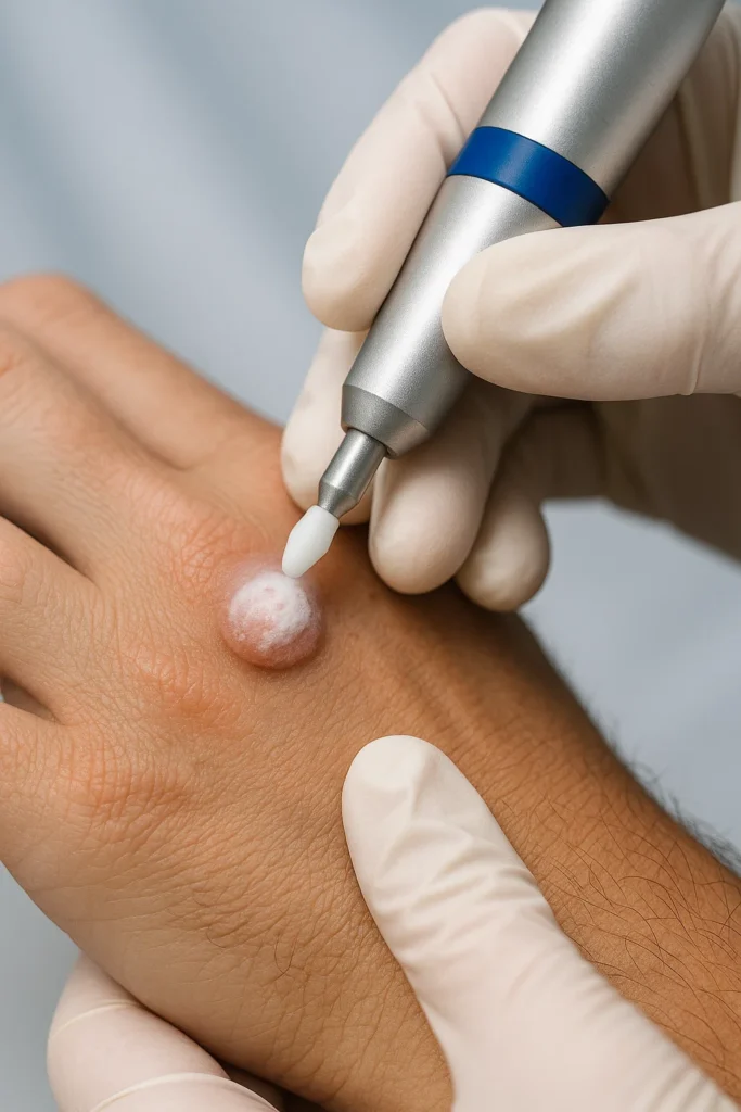 example of wart removal Greater London (Bromley) using cryopen