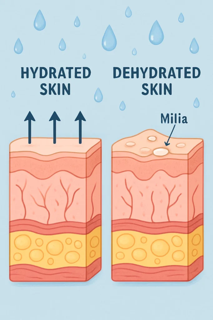 The importance of hydration and milia production Greater London (Bromley)